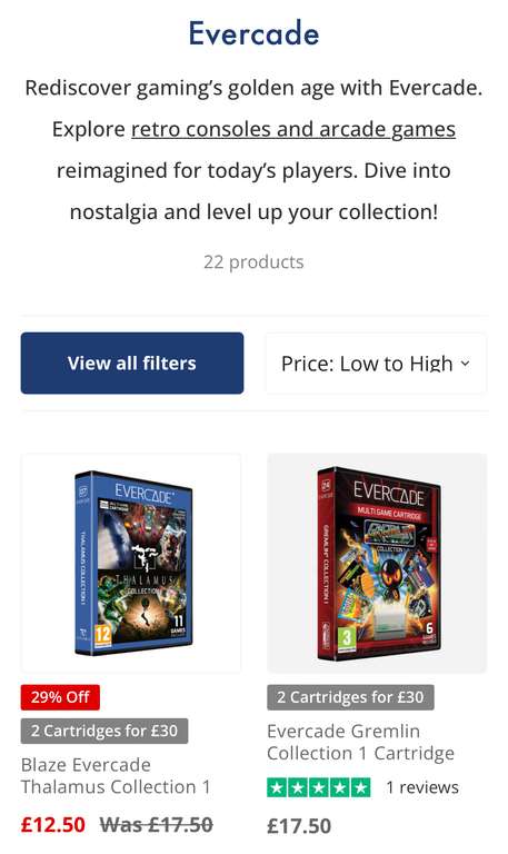 Evercade Cartridge Collections 2 for Discount Code